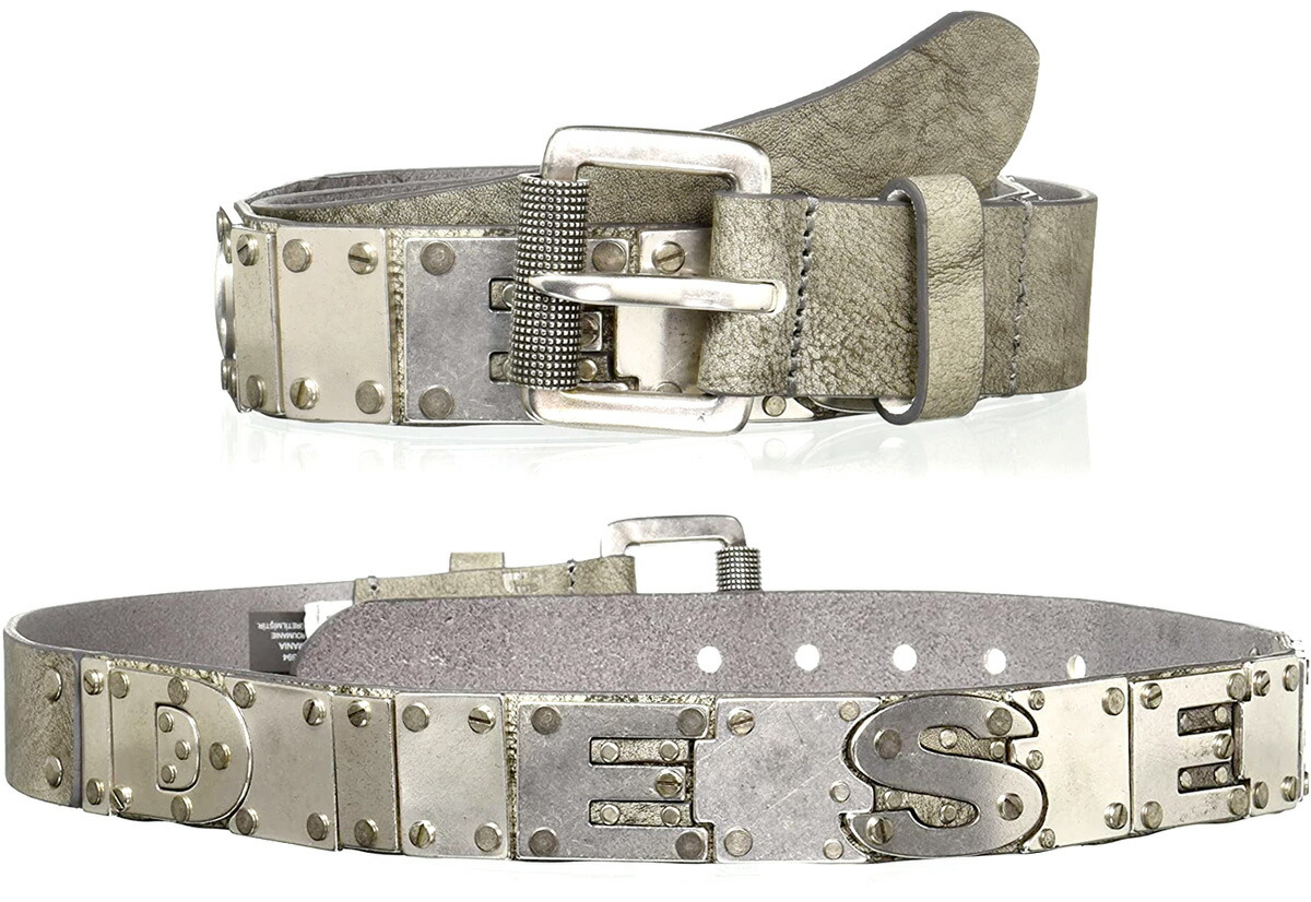 楽天市場】DIESEL ディーゼルメンズ レザーベルトレタリングデザイン