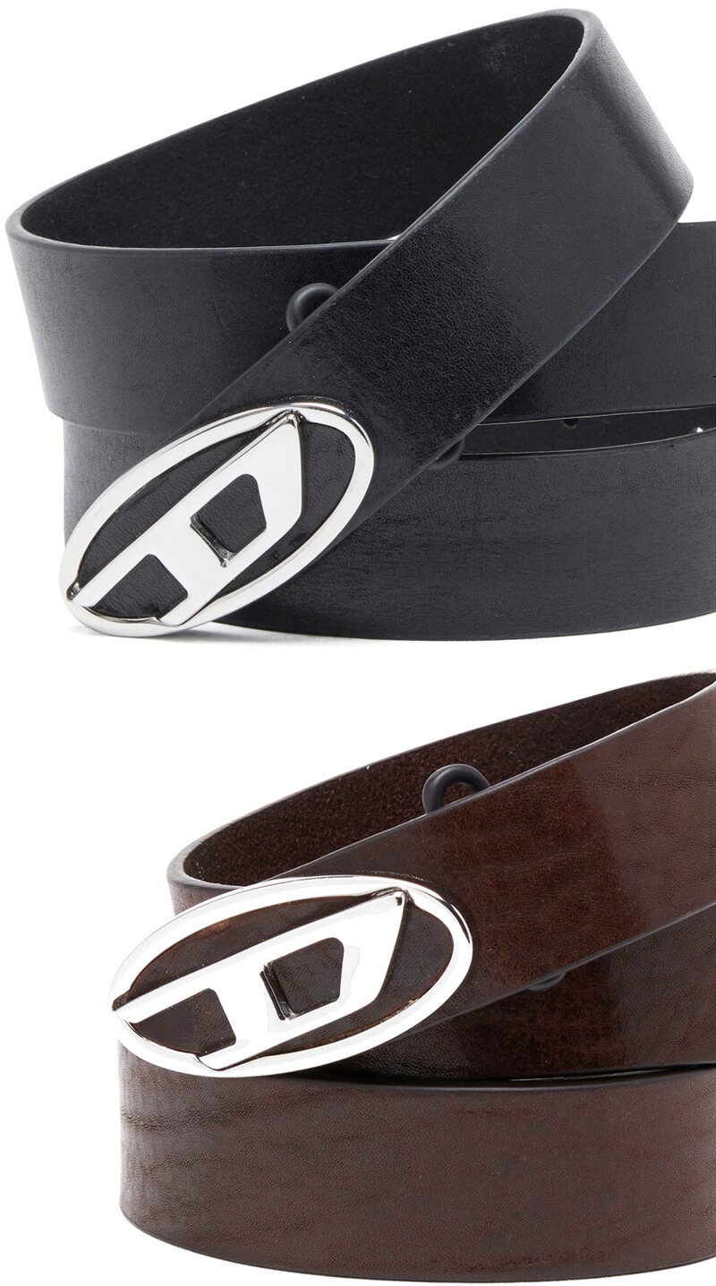 楽天市場】DIESEL ディーゼルメンズ レザーベルトDロゴメタルプラーク