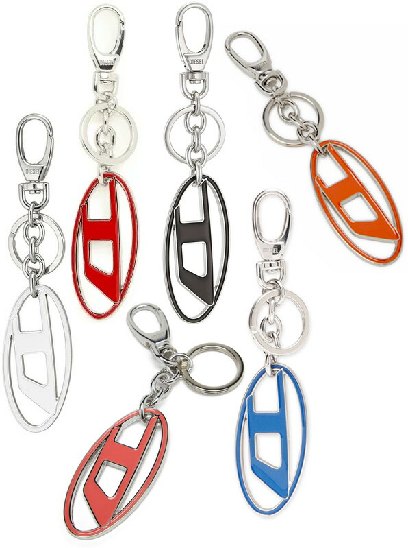 楽天市場】DIESEL ディーゼル キーリングシルバーカラビナフック