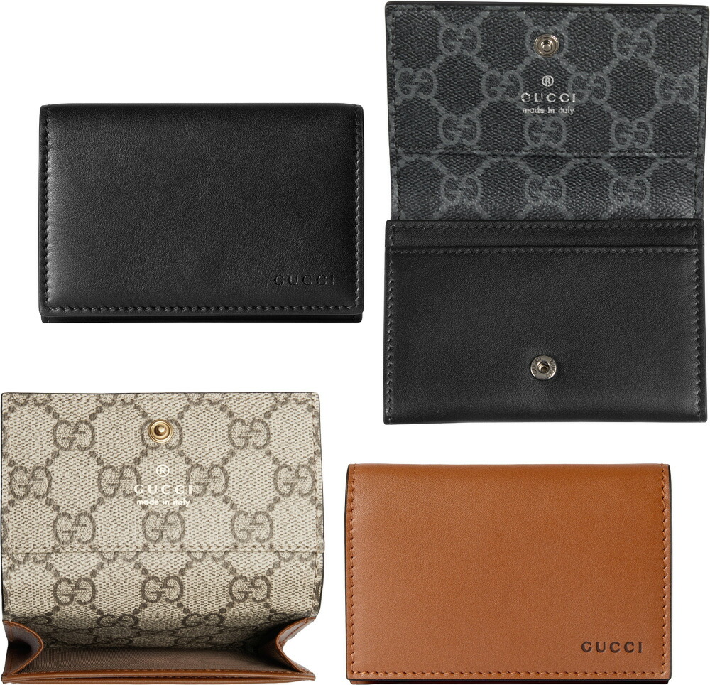 楽天市場】GUCCI グッチ メンズ二つ折り名刺入れ 財布スムースレザー