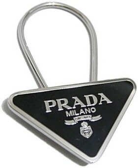 楽天市場】PRADA プラダ 三角ロゴプレートキーリングメタルルロゴ
