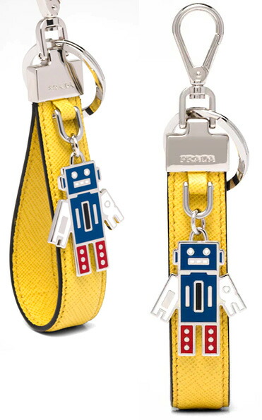 楽天市場】PRADA プラダ ロゴ刻印キーリング＆カラビナフックホルダー