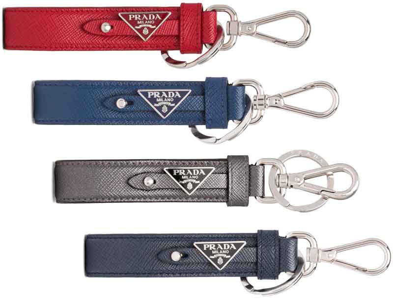 楽天市場】PRADA プラダ キーリング キーホルダーサフィアノレザー三角