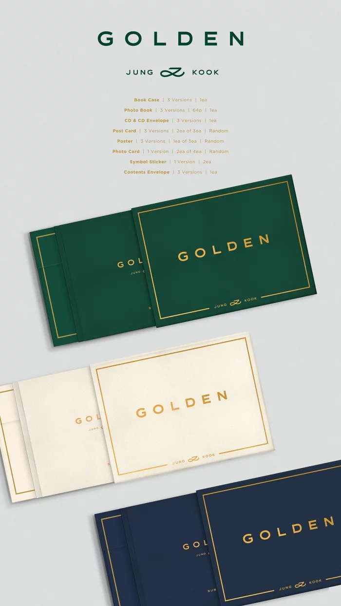 Jungkook GOLDEN 15枚セット BTS JUNGKOOK GOLDEN KIT WITH 159 PIECES