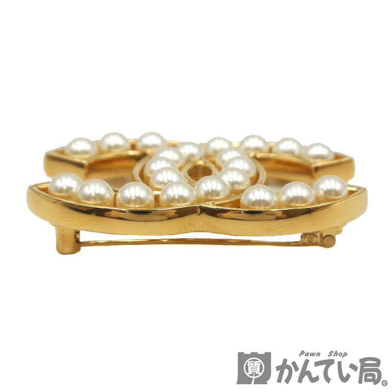 楽天市場】CHANEL【シャネル】ココマーク ブローチ パール ゴールド