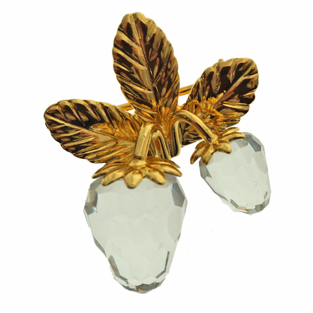 楽天市場】SWAROVSKI【スワロフスキー】ブローチ クリスタル ゴールド