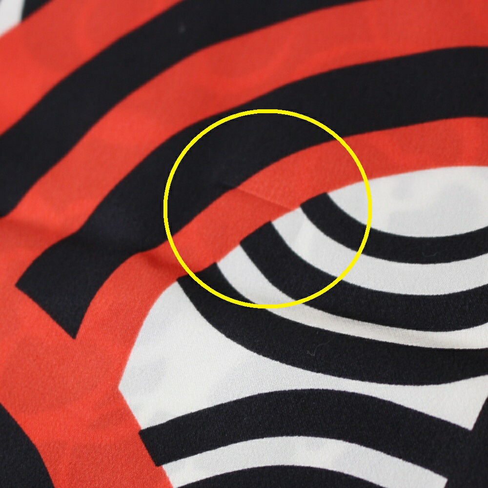 楽天市場】CHANEL シャネル カメリア×幾何学模様スカーフ レッド