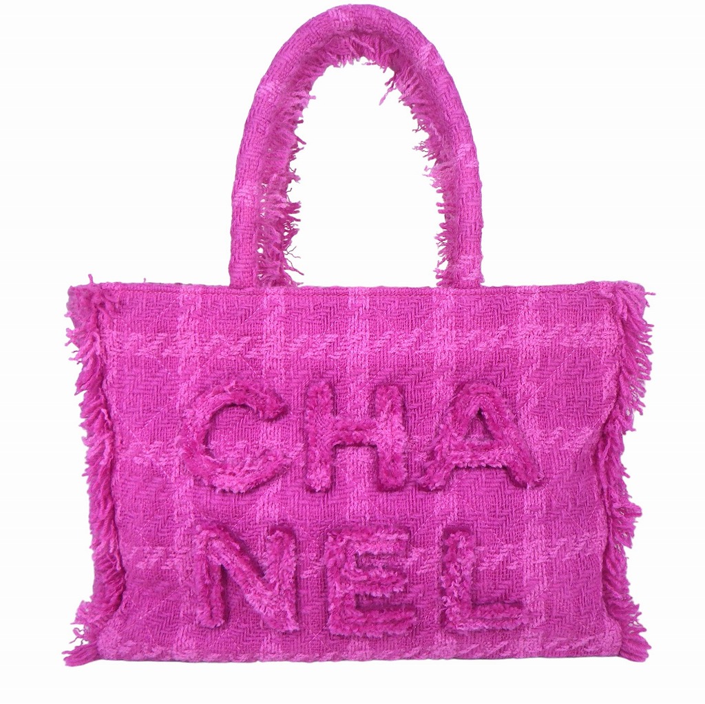 楽天市場】CHANEL シャネル ツイード ショッピング トート バッグ