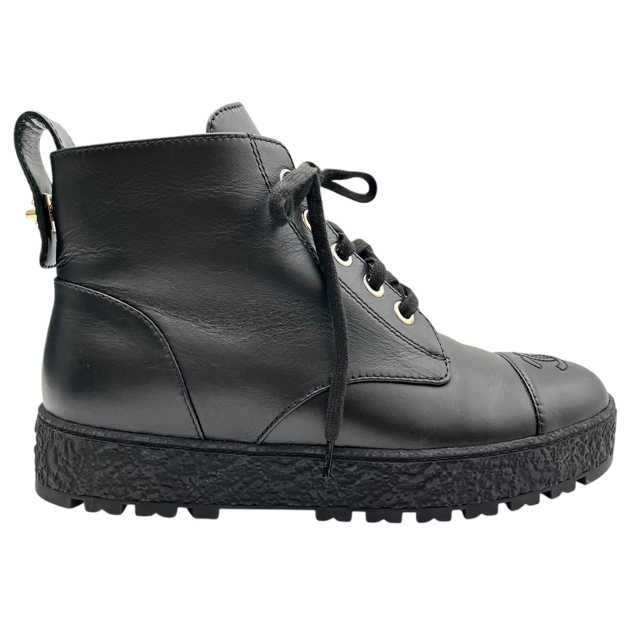 楽天市場】CHANEL シャネル G37923 レースアップブーツ ターンロック