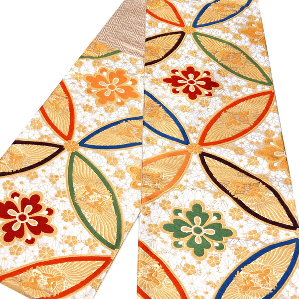 楽天市場】【振袖用袋帯唐織 河合美術織物 仕立て付き】白 成人式 帯