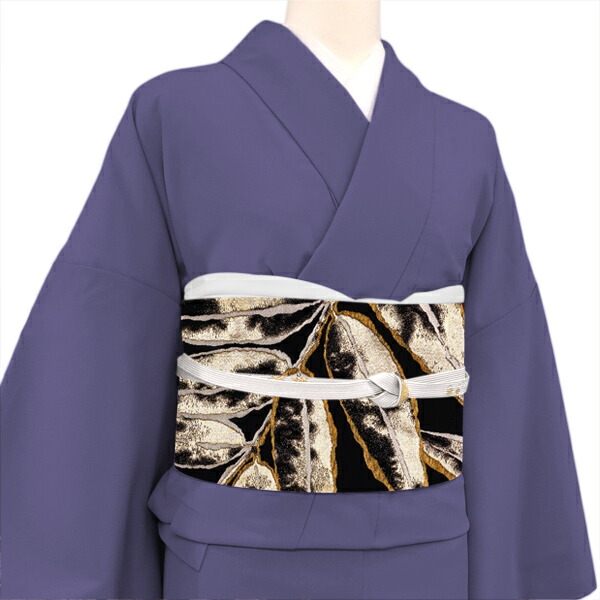 楽天市場】袋帯 黒 正絹 岡文織物 六文字屋半兵衛 仕立て付き お茶会