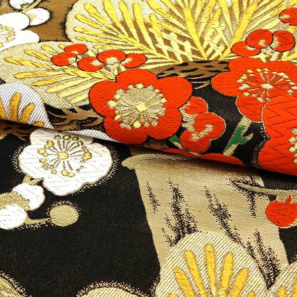 楽天市場】絲屋善創 袋帯 振袖用 仕立て付き 黒 正絹 松竹梅 新品 購入