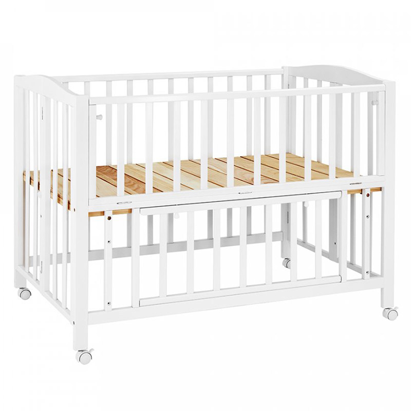 楽天市場】ベビーベッド 折りたたみ レギュラーサイズ 木製 床板すのこ