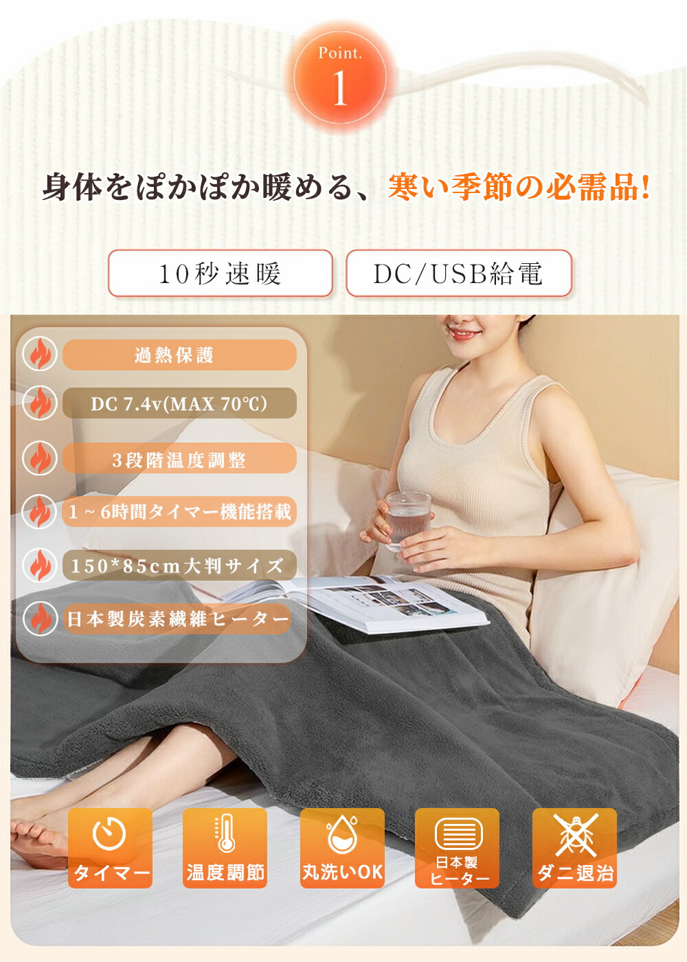 楽天市場】【期間限定☆最安クーポンで2,980円 】電気毛布 5WAY 9枚