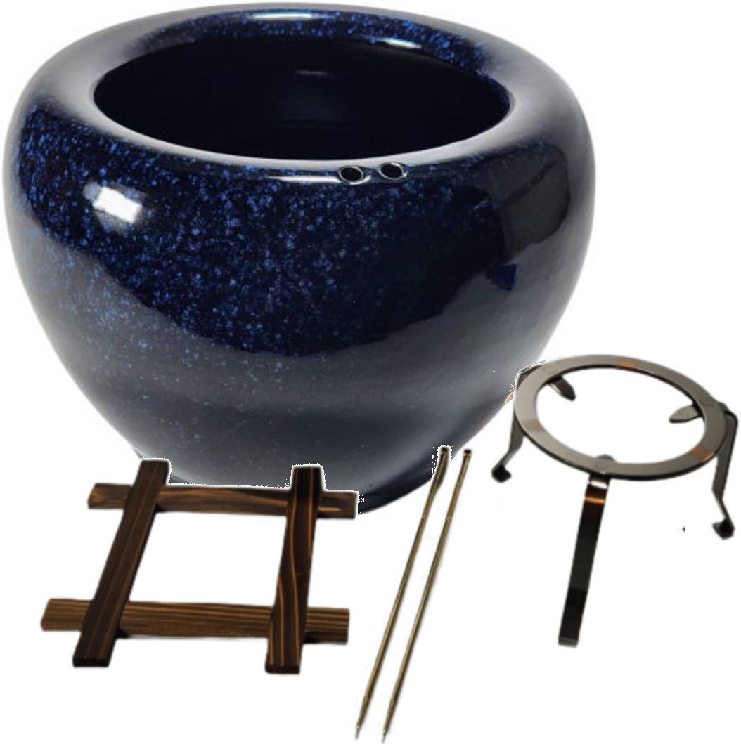 楽天市場】生子火鉢 10号 4点セット（火箸・五徳・井ゲタ付き