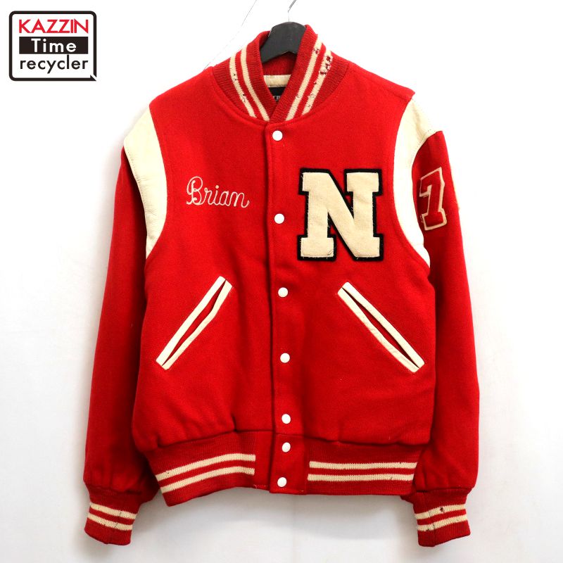 楽天市場】スタジャン 赤（素材（生地・毛糸）ウール）（メンズ