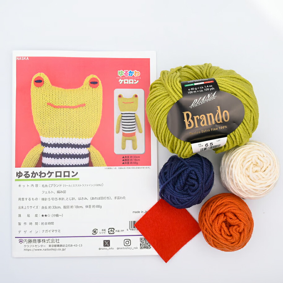 楽天市場】＼期間限定／【NMN-1】内藤商事 ゆるかわケロロン 編み