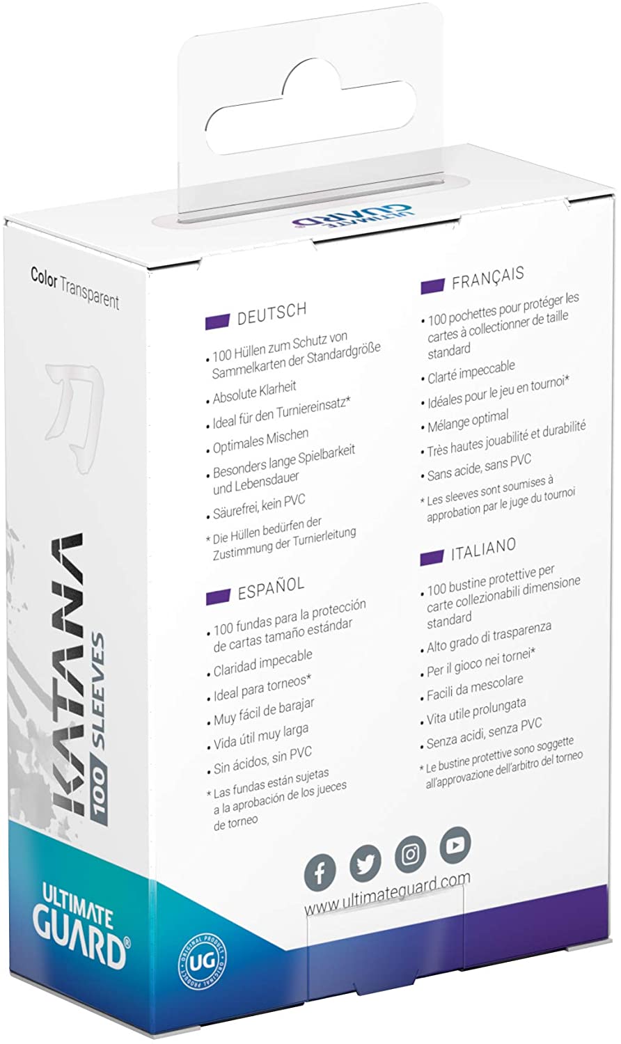 楽天市場】KATANA Sleeves Standard Size Transparent 100 カタナ