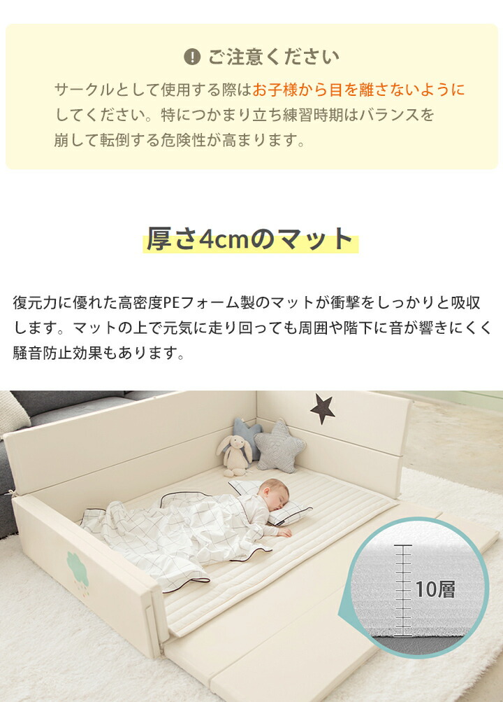 楽天市場】【公式】GGUMBIベビーサークル マット セット ベビーベッド