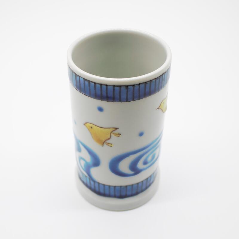 楽天市場】筆筒 高級【九谷×菊屋】 波千鳥紋様 書 書道 筆筒 おしゃれ