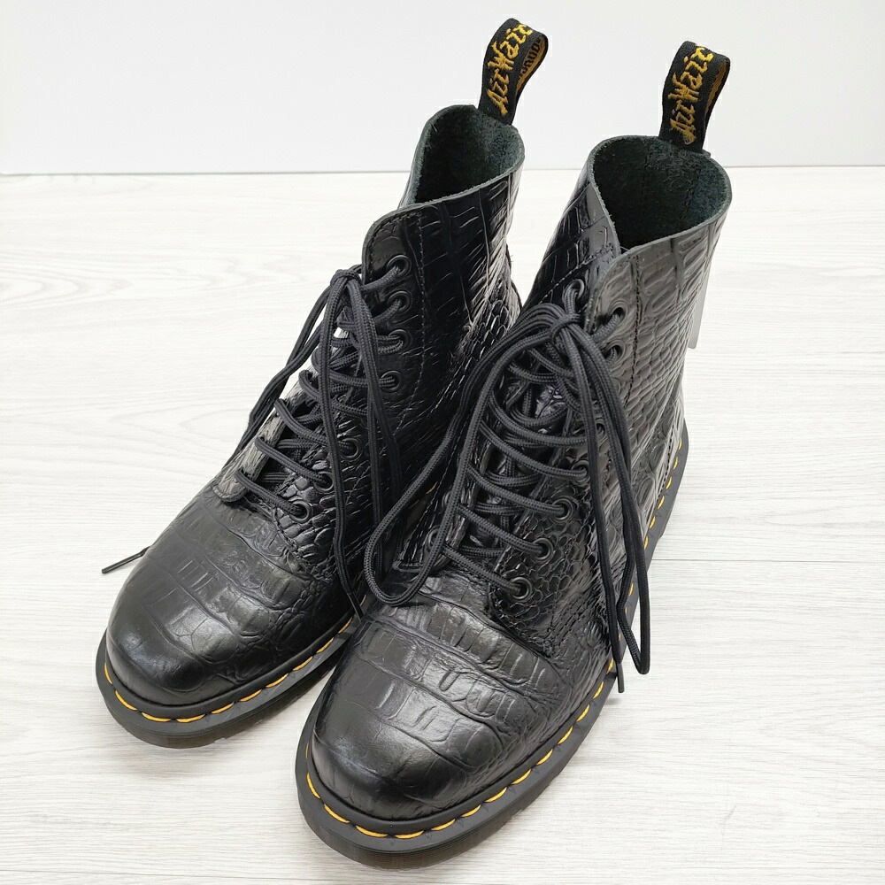 楽天市場】Dr.Martens クロコダイル型押し 8ホール サイズUK6 AW006 KV