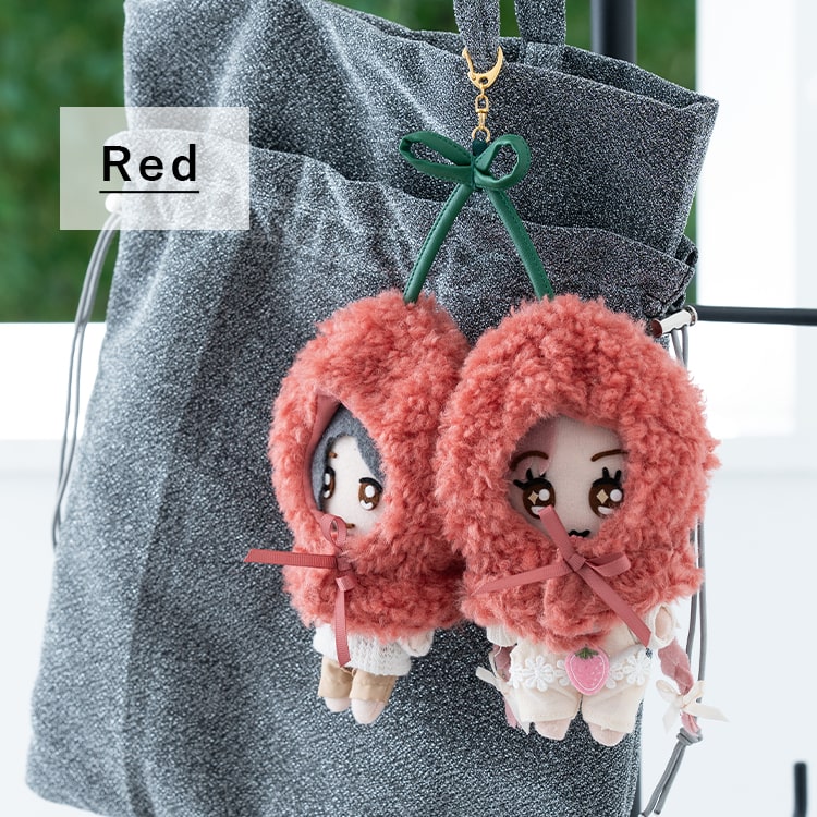 楽天市場】ぬいポーチ ぬい服 ポンチョ さくらんぼ ぬいぐるみ 15cm