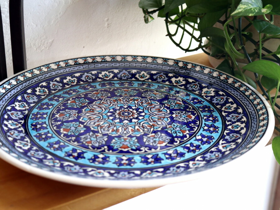 楽天市場】トルコ キュタフヤ陶器 アルハンブラ工房 直径30cm プレート