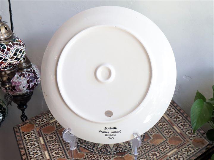 楽天市場】トルコ陶器 プレート 飾り皿 直径30cm キュタフヤ
