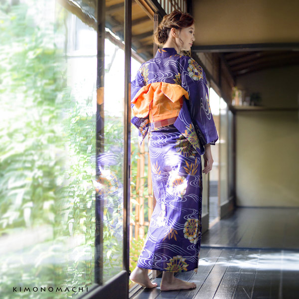 楽天市場】【Prices down2】浴衣 レディース 単品 「紫色 水車」 S F