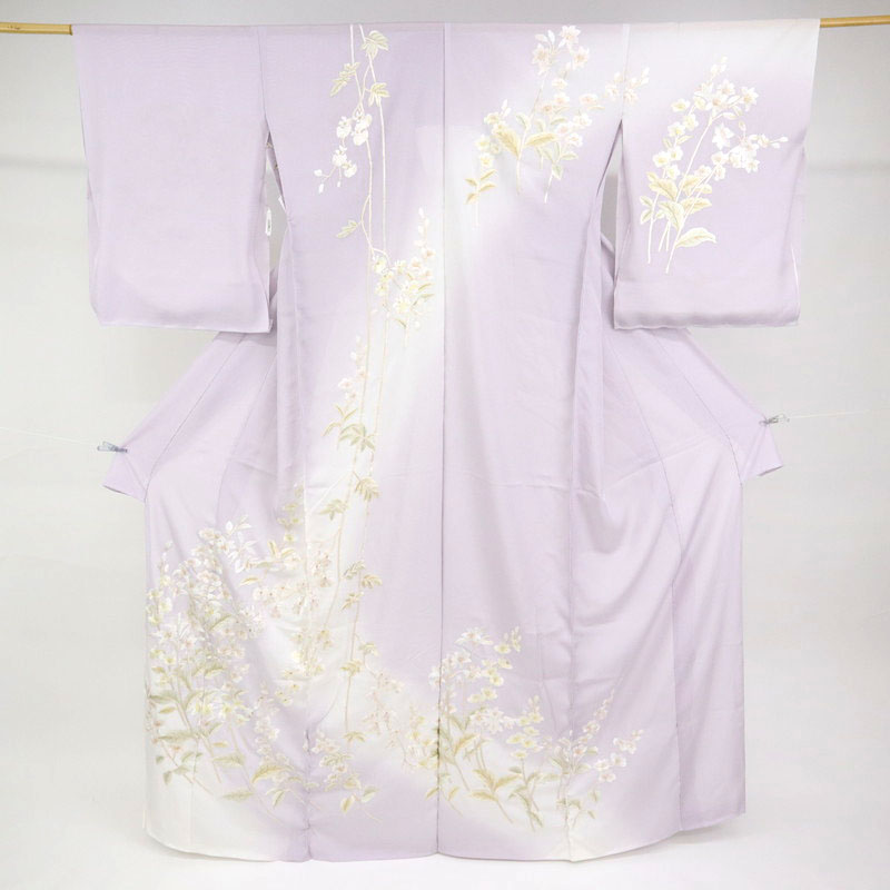 楽天市場】夏着物 仮絵羽 訪問着 極上刺繍 絽 涼やか花々模様