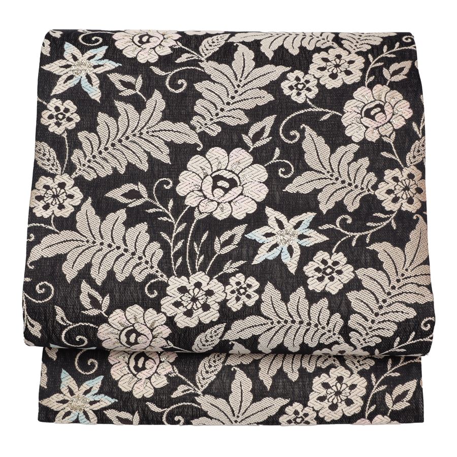 楽天市場】名古屋帯 正絹 仕立て上がり 冬用 袷 単衣 レディース 帯 黒