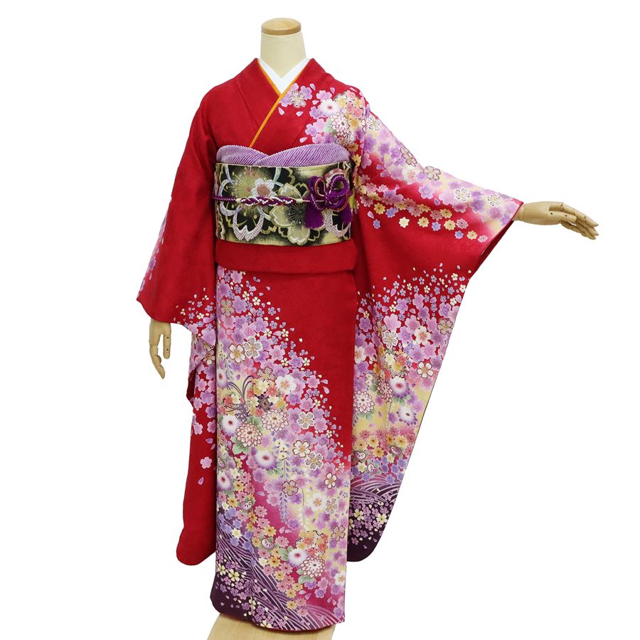 楽天市場】振袖 中古 赤の通販