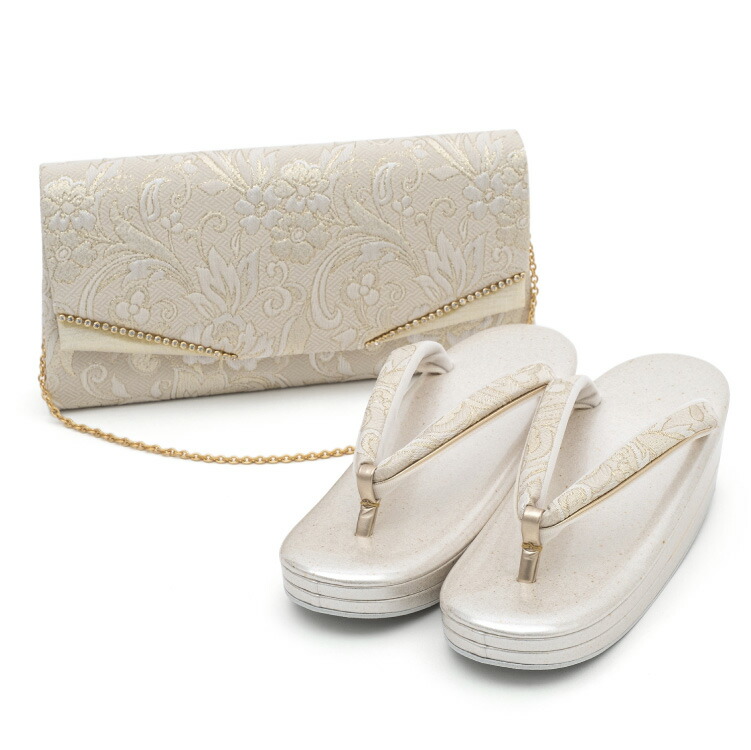 楽天市場】草履バッグ セット 華三彩 金 ゴールド M/L クラッチバッグ