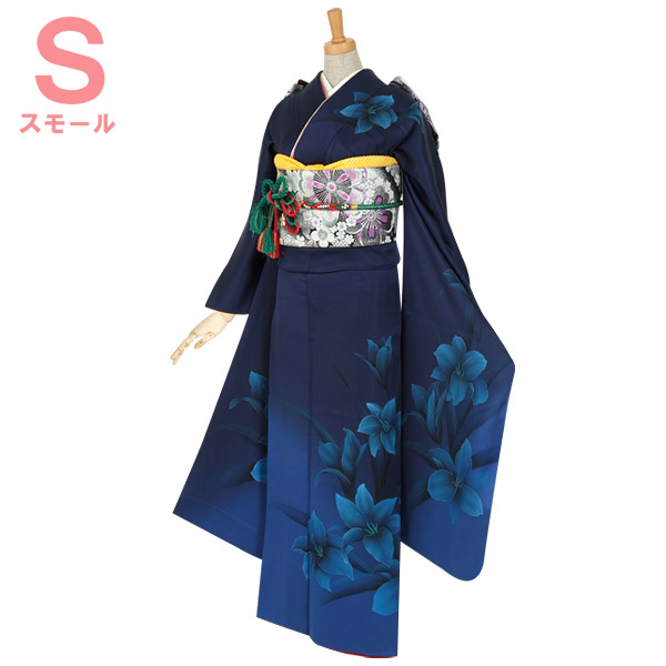 楽天市場】【成人式 振袖 レンタル】RS038 正絹 青 アマリリスフル