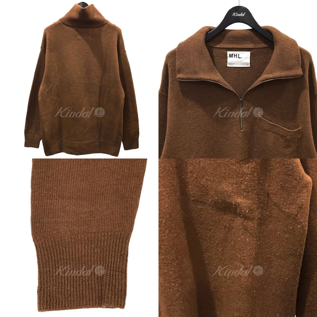 楽天市場】【中古】MHL．ハーフジップニットセーター DRY WOOL LINEN