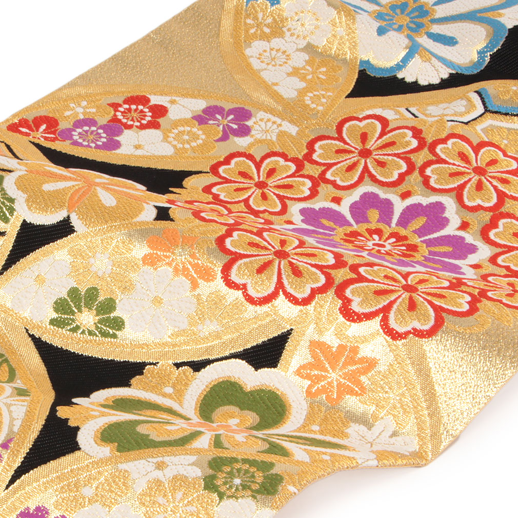 楽天市場】袋帯 振袖用 帯 成人式 ゴールド 桜 丸紋 西陣織 大光織物