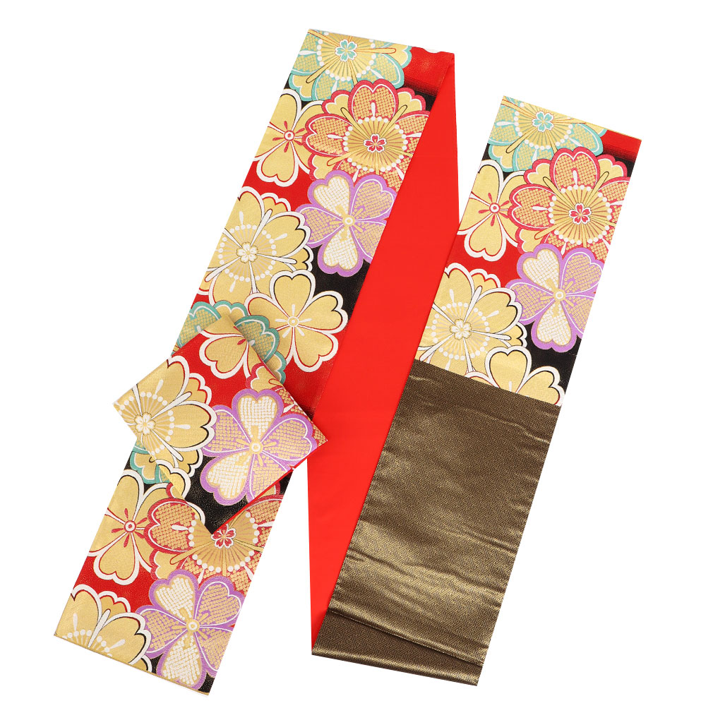 楽天市場】袋帯 振袖用 帯 成人式 赤 桜 鹿の子 西陣織 大光織物