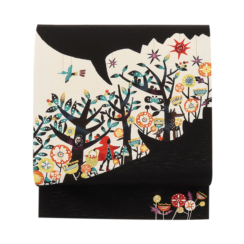 楽天市場】京袋帯 帯 WAKKA アイボリー 赤ずきん 仕立て上がり 正絹