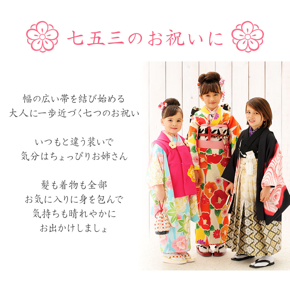 楽天市場】七五三 着物 セット 7歳 七歳 女の子 ヒワ 水色 立涌に椿 花