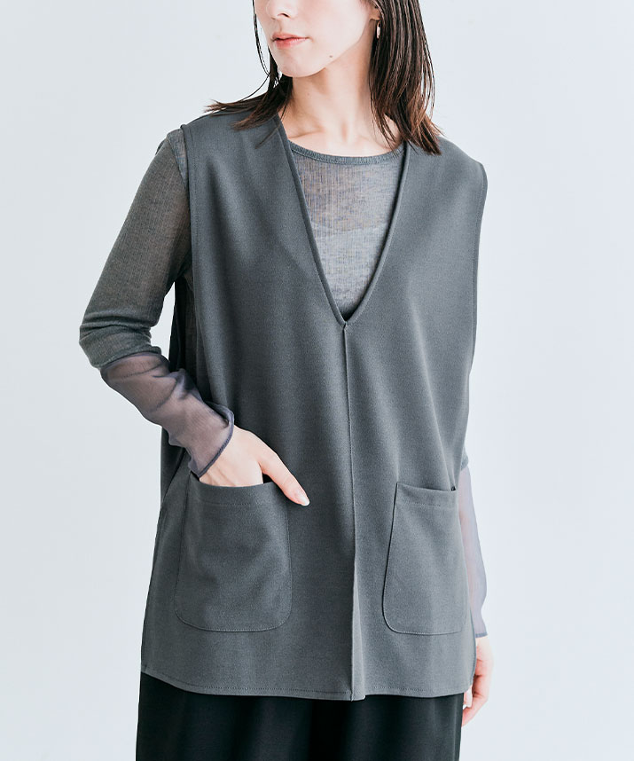 楽天市場】ベスト《全方向ストレッチ深Vネックベスト》全7色 2サイズ