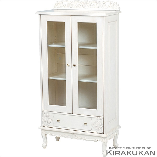 楽天市場】VIOLETTA ヴィオレッタ ガラスキャビネット 白家具 収納