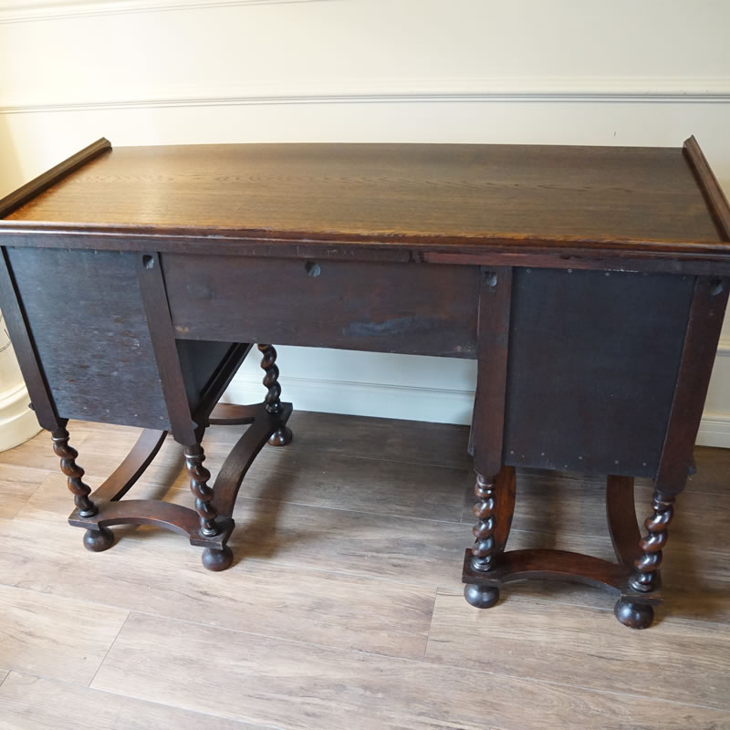 楽天市場】イギリス製 アンティーク家具 両袖デスク 机 オーク材
