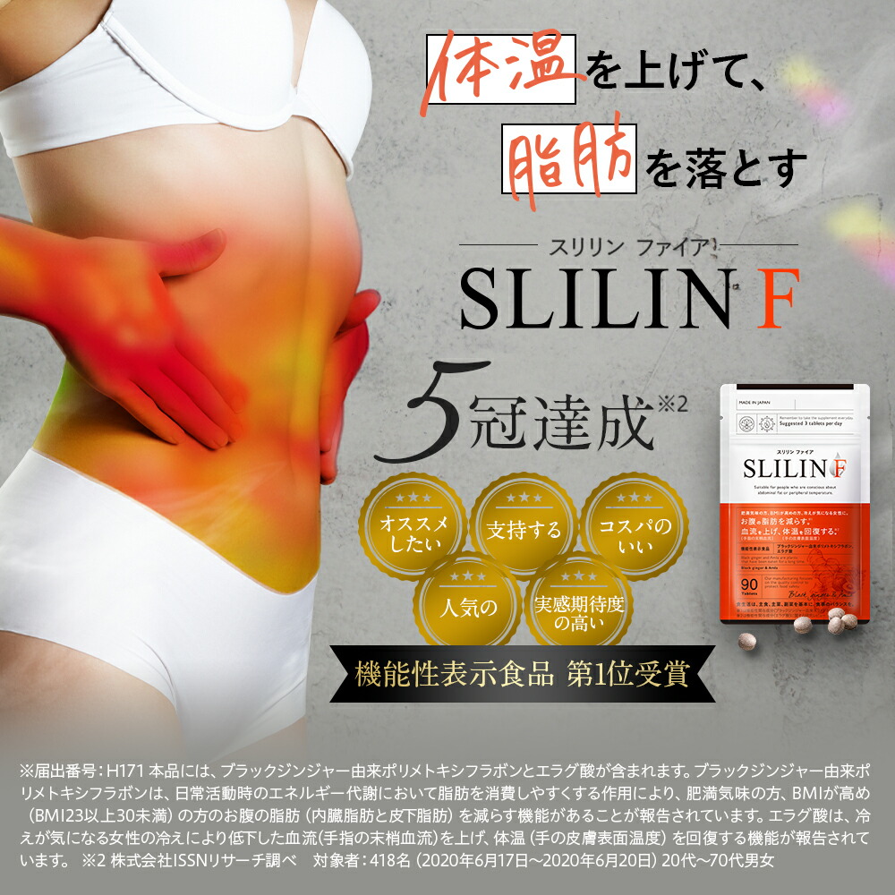 楽天市場】スリリン ファイア (3袋) 脂肪燃焼 ダイエットサプリ