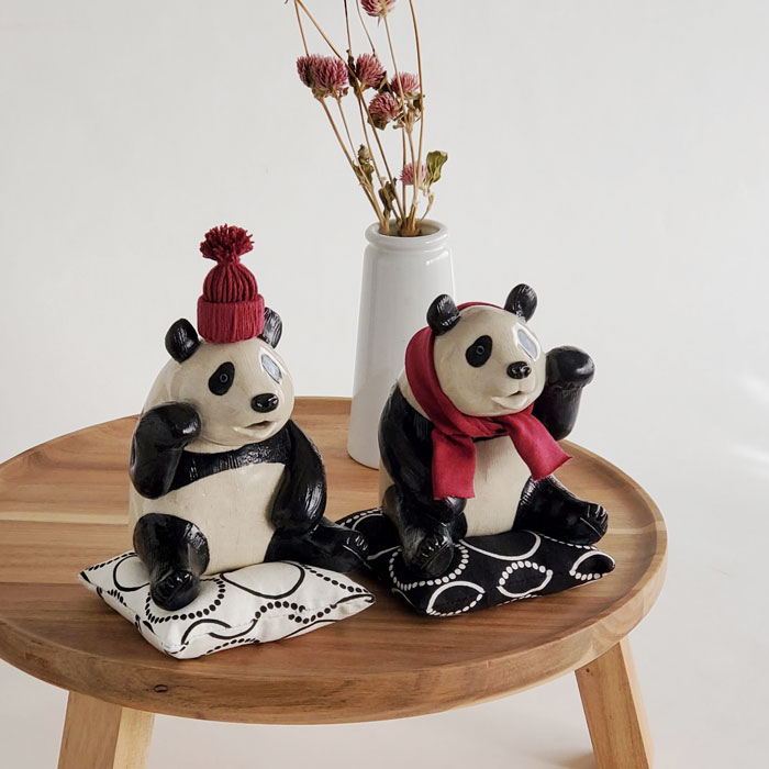 楽天市場】ま工房 片手 招き熊猫 パンダ 1個売り 置物 かわいい お祝い