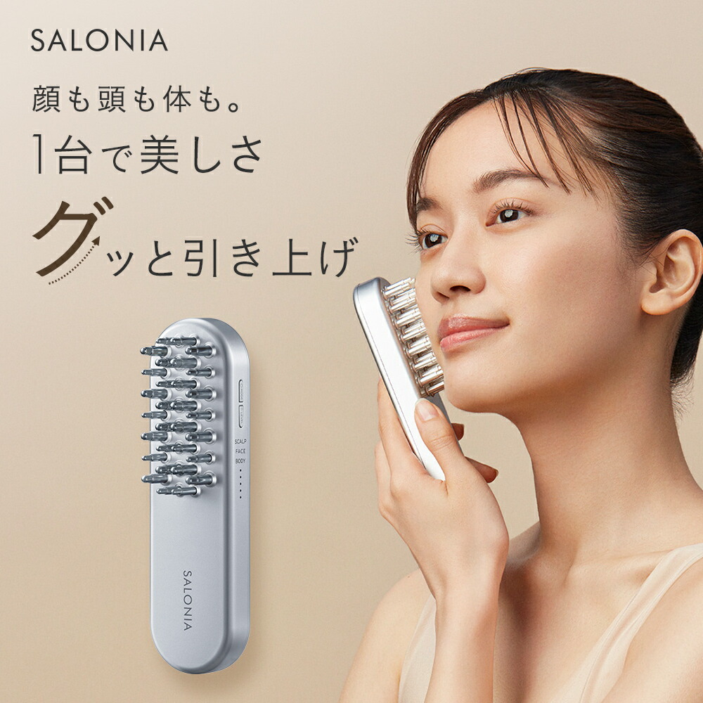 美品 】 SALONIA EMS LIFT BRUSH シルバー EMSリフトブラシ特設ページ