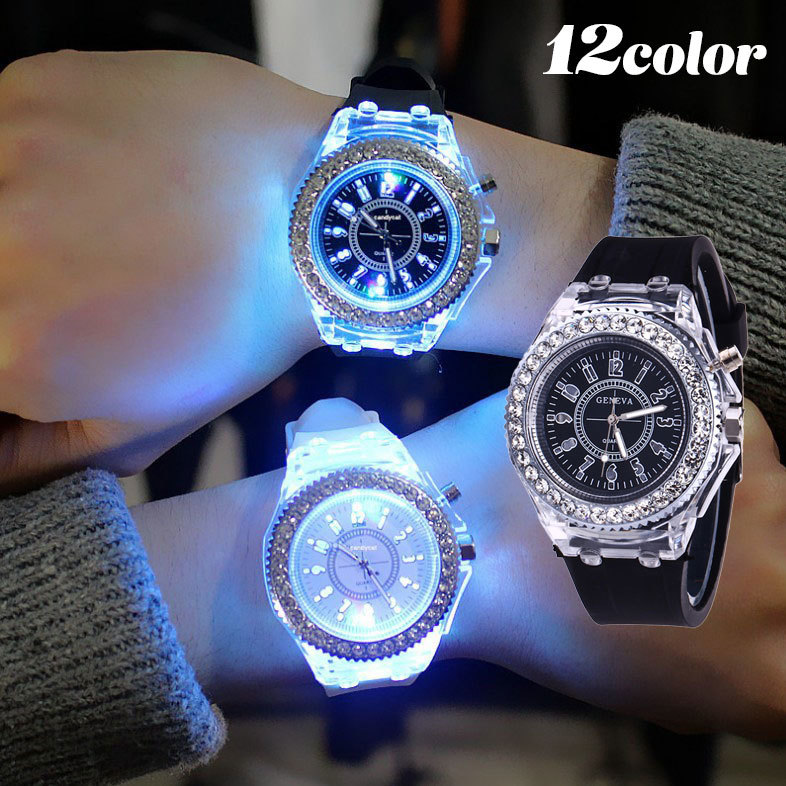 楽天市場】送料無料 腕時計 レディース メンズ 男女兼用 LEDライト