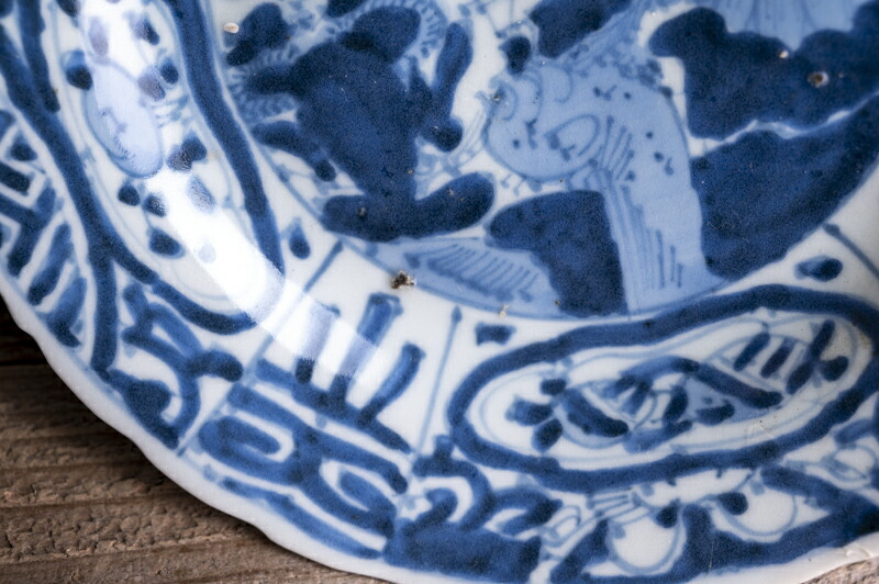 楽天市場】骨董○古染付芙蓉手皿○中国古美術 / 古玩 | 明朝末期頃-17