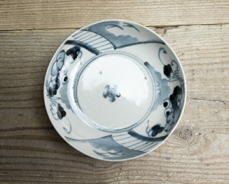 楽天市場】骨董○古伊万里染付葡萄文皿○くらわんか | ニュウ / 極小