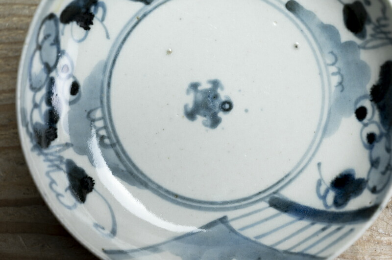 楽天市場】骨董○古伊万里染付葡萄文皿○くらわんか | ニュウ / 極小