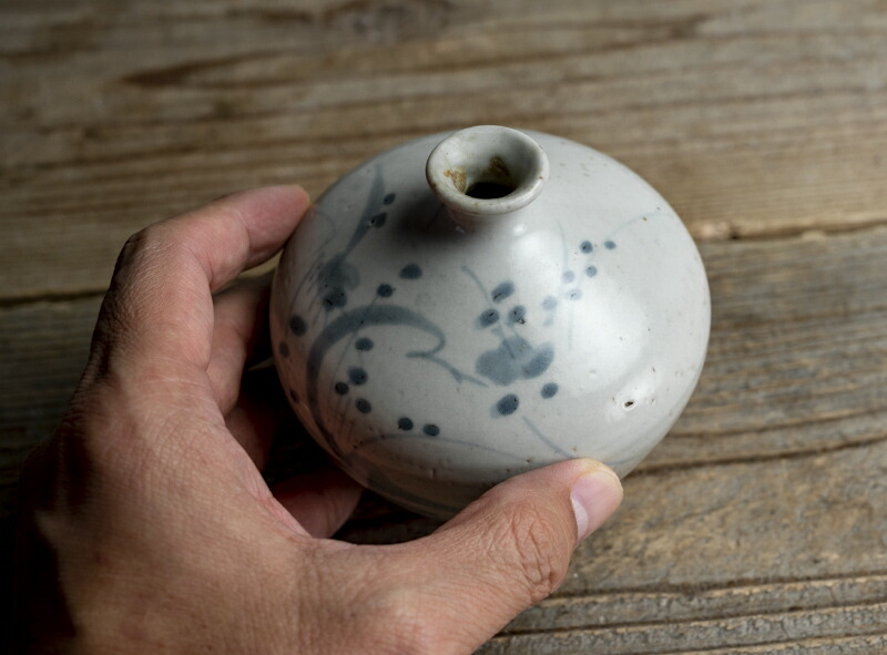 楽天市場】骨董○古伊万里染付大型油壺○H9.7cm / W9.6cm | 江戸中期